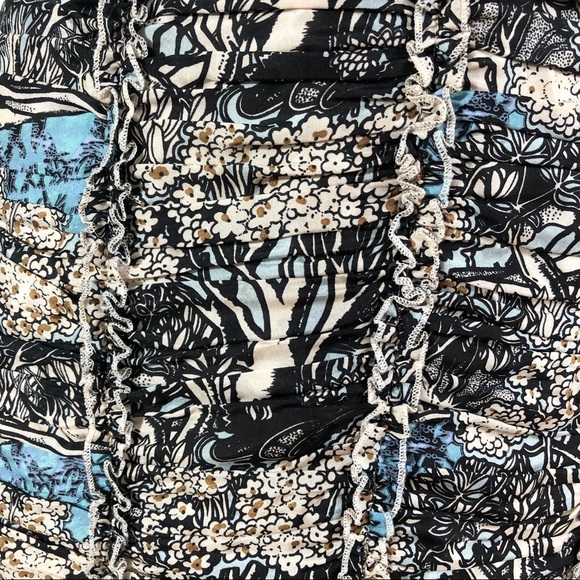 Tracy Reese 100% silk ruched strapless dress - Picture 4 of 7